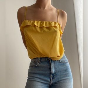 Sezane Cyrille Top Hauts in Sunset Yellow